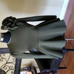 Olive Green peplum top